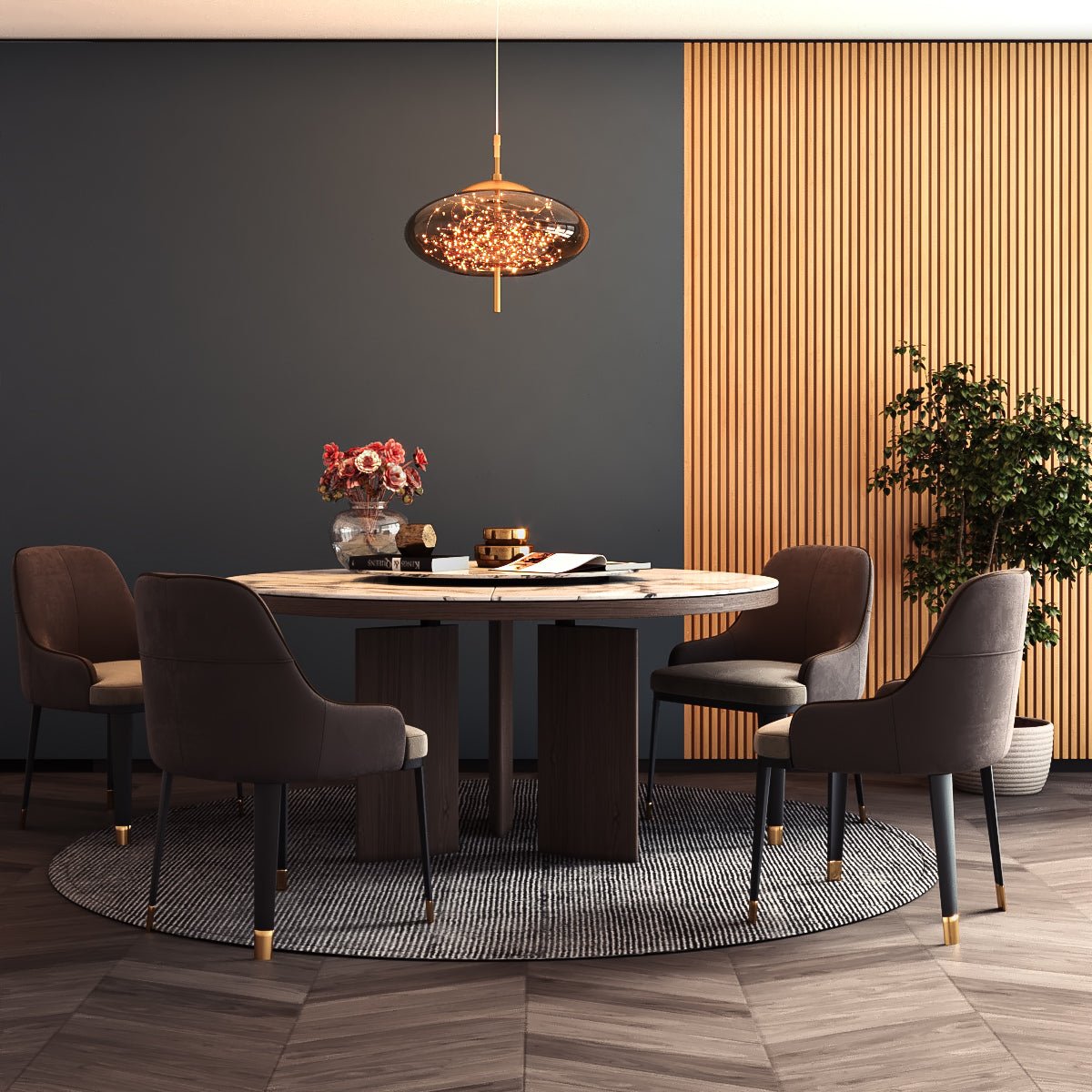 Modern Twirl Pendant Light by Residence Supply featuring a sleek, spiral design hanging from a ceiling fixture.