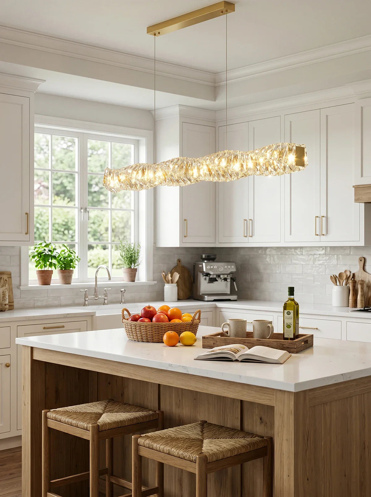 Twist Linear Crystal Chandelier