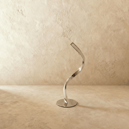 Residence Supply Twist Table Lamp with modern design, featuring a sleek twisted base and a fabric lampshade.
