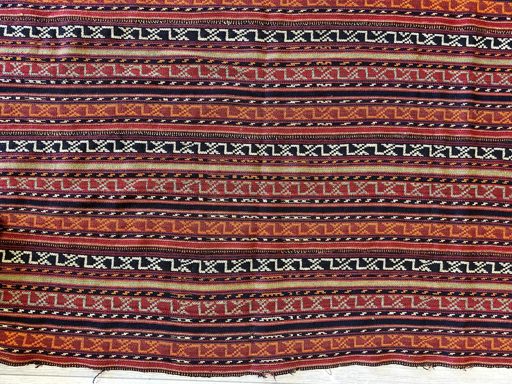 UNIQUE Antique Square Azerbijani Shahsavan Jajim Rug 6’4” x 6’8” - Nuvé