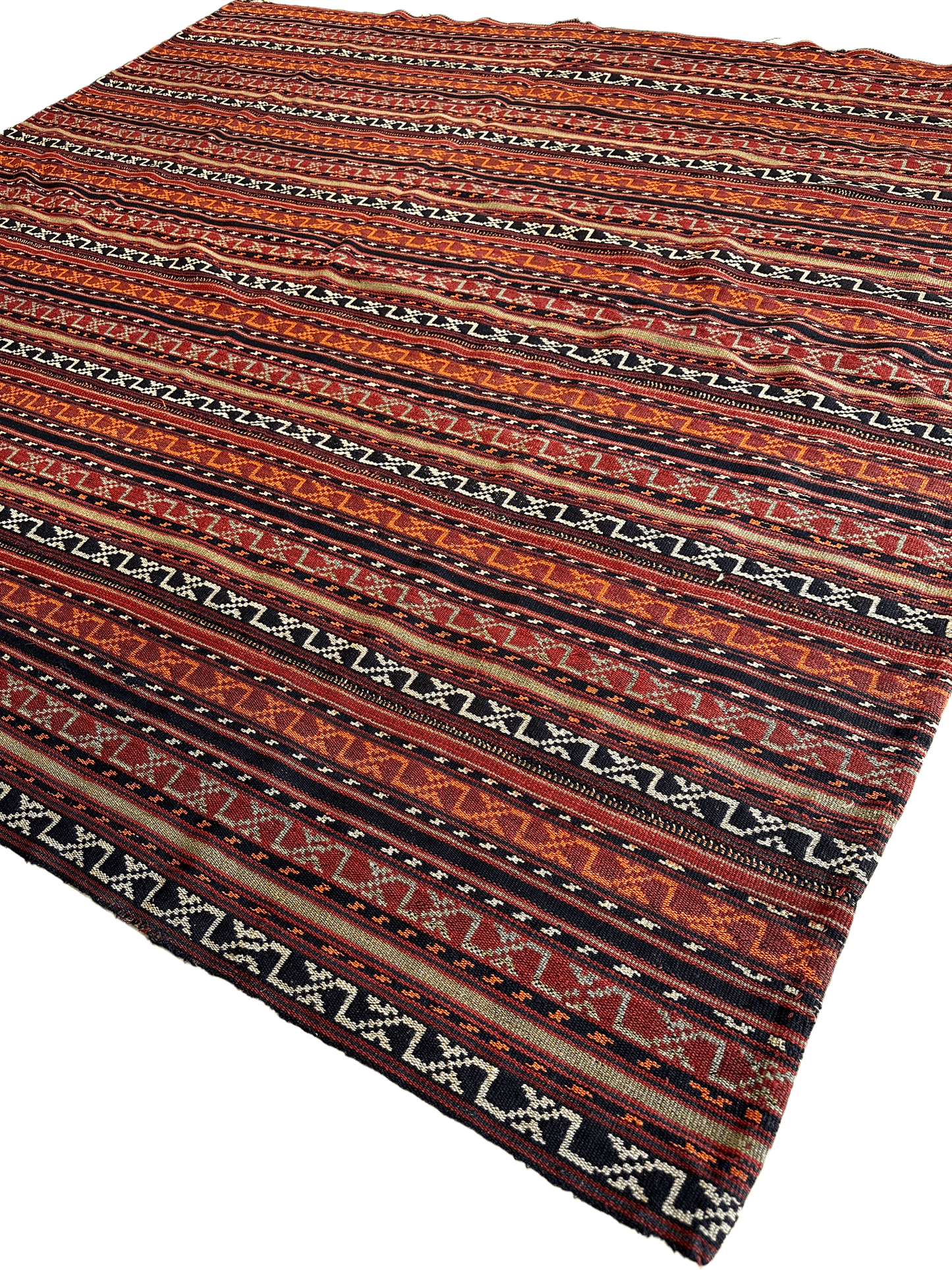 UNIQUE Antique Square Azerbijani Shahsavan Jajim Rug 6’4” x 6’8” - Nuvé