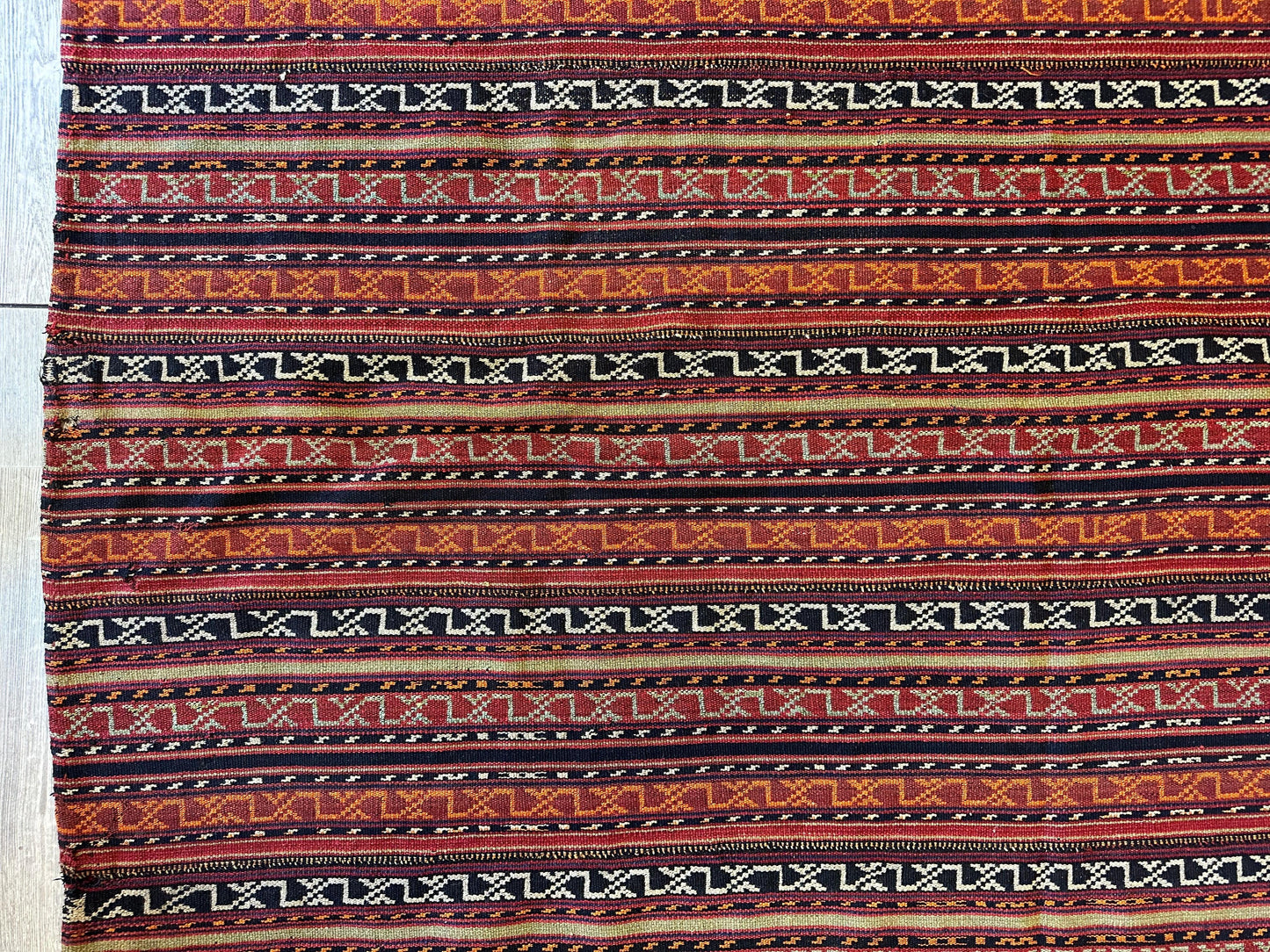 UNIQUE Antique Square Azerbijani Shahsavan Jajim Rug 6’4” x 6’8” - Nuvé