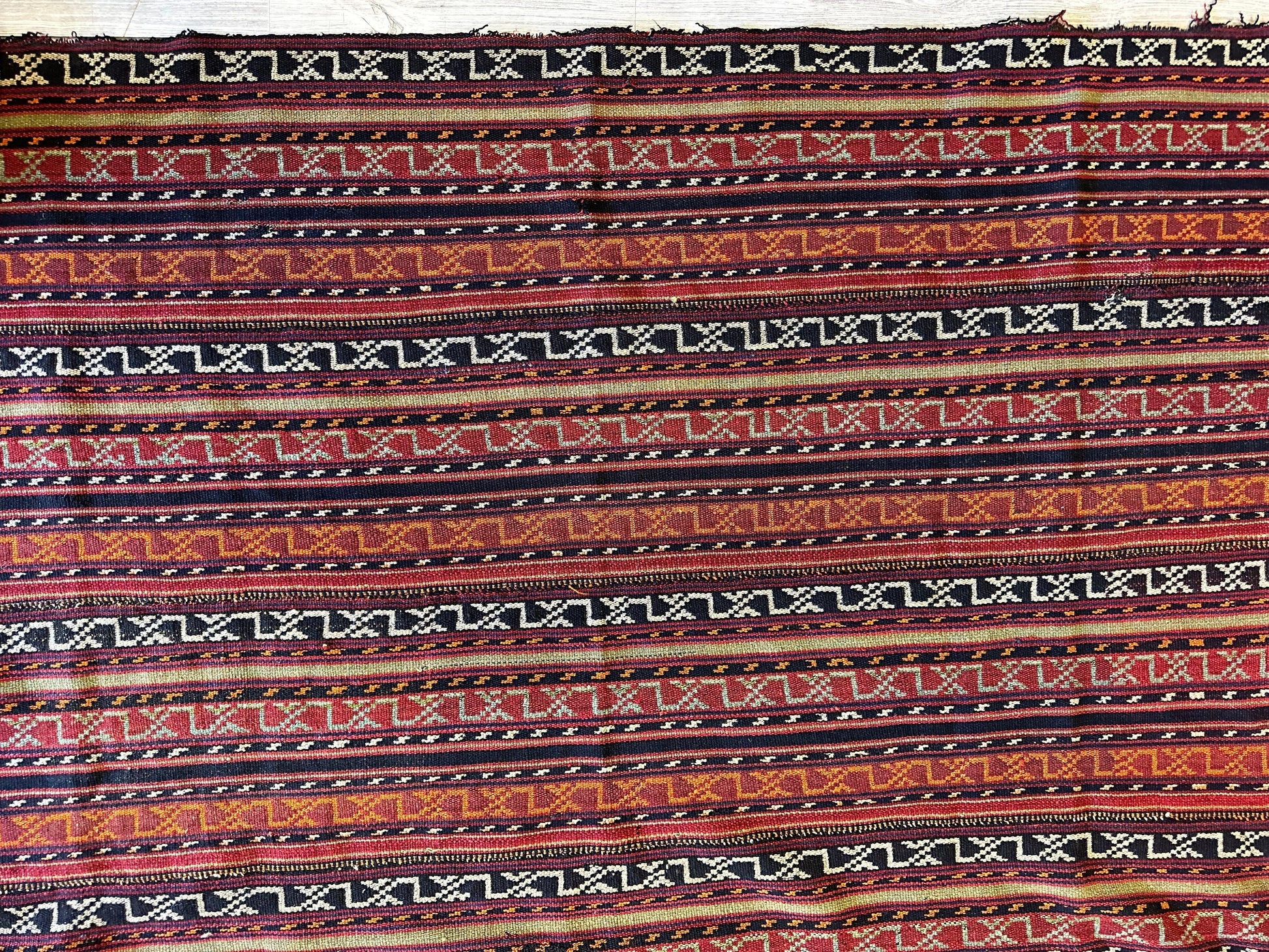 UNIQUE Antique Square Azerbijani Shahsavan Jajim Rug 6’4” x 6’8” - Nuvé