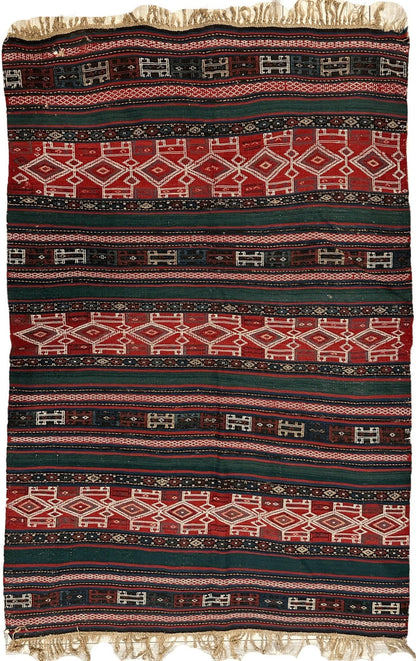 UNIQUE (collectors special) Antique Caucasian Verneh Rug 5’4” x 8’ - Nuvé