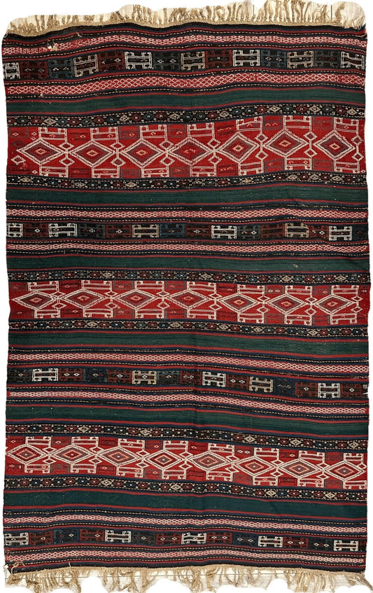 UNIQUE (collectors special) Antique Caucasian Verneh Rug 5’4” x 8’ - Nuvé