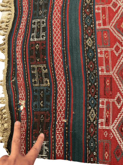 UNIQUE (collectors special) Antique Caucasian Verneh Rug 5’4” x 8’ - Nuvé