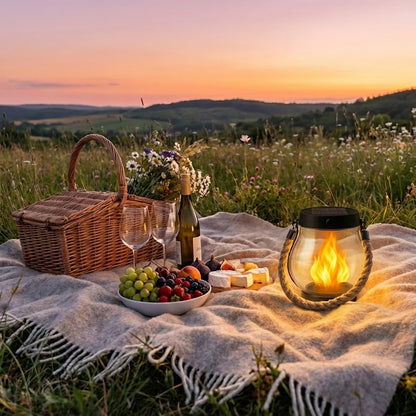 Nuvé® Luma Ember, a sleek, modern portable candle with warm flickering light and stylish design.