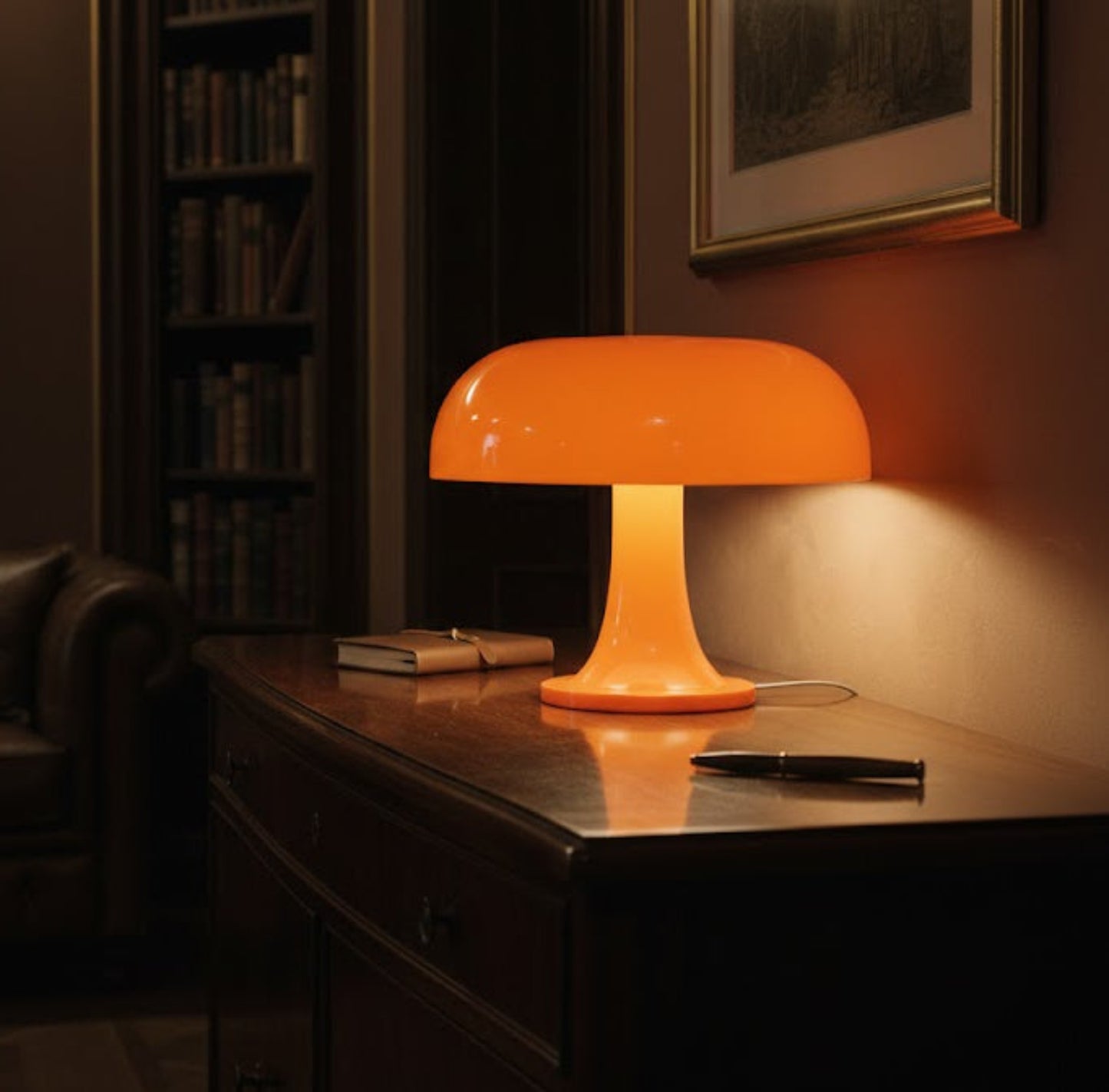 Nuvé Luma Arancio skincare product in a sleek orange container, showcasing its modern design and vibrant color.