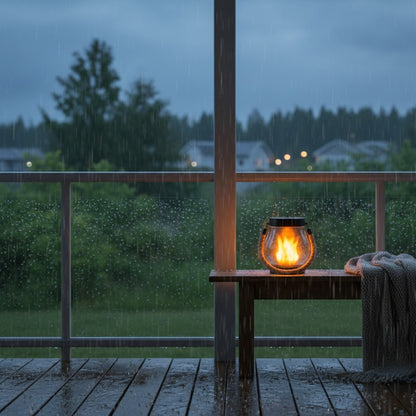 Nuvé® Luma Ember with sleek black finish and modern design, featuring glowing ember accents and stylish lighting elements.