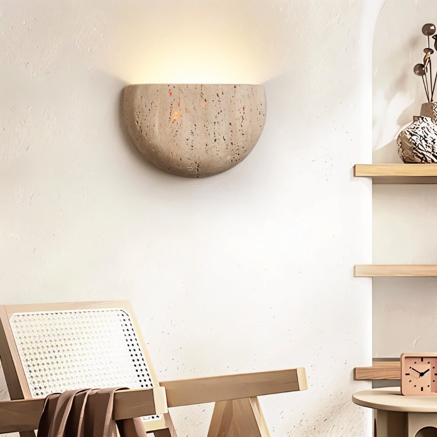 Valta Travertine Wall Lamp - Nuvé