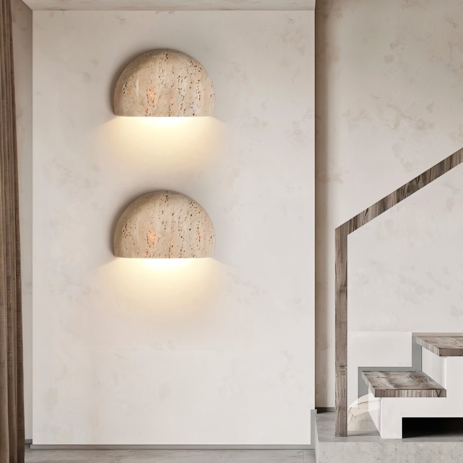 Valta Travertine Wall Lamp - Nuvé