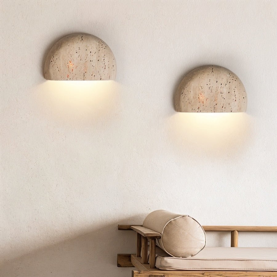 Valta Travertine Wall Lamp - Nuvé