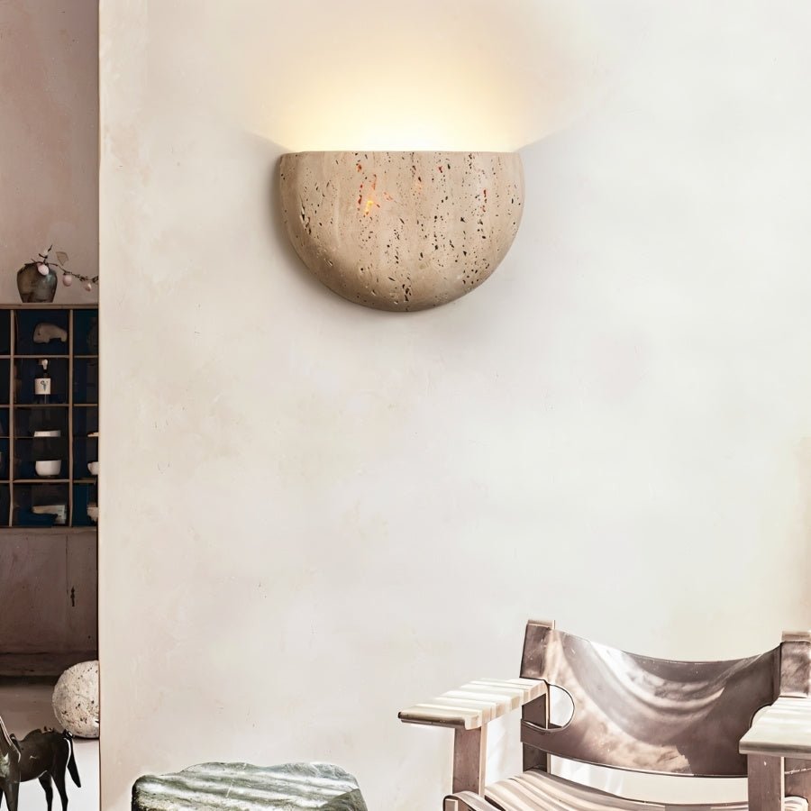 Valta Travertine Wall Lamp - Nuvé