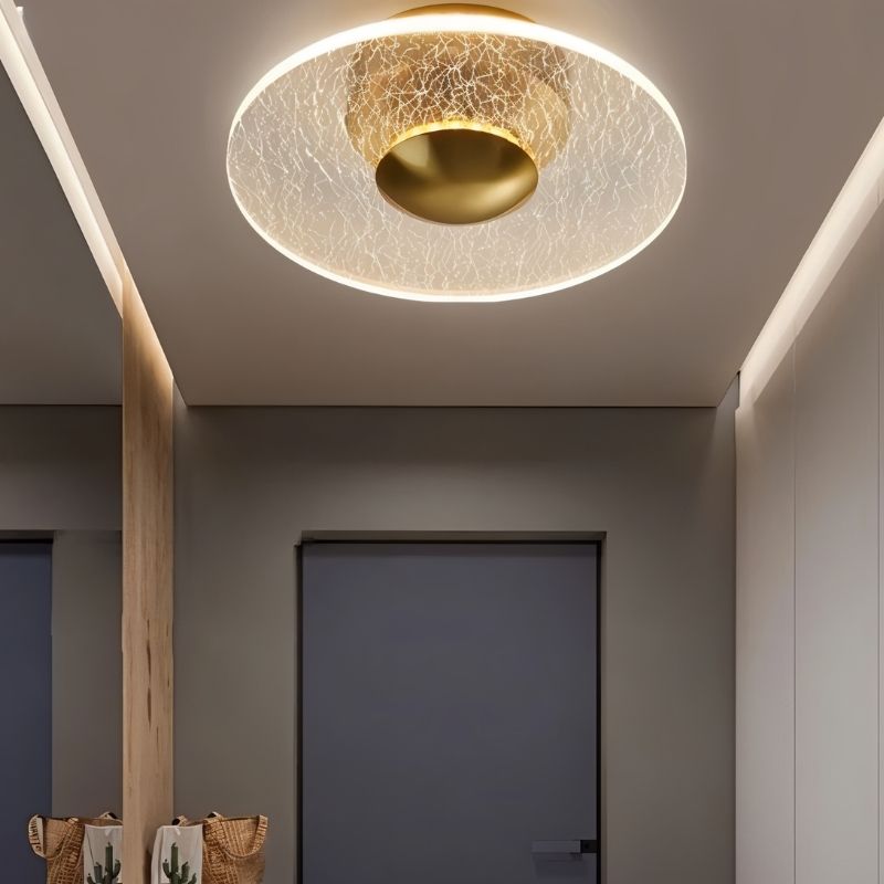 Valtri cracked glass ceiling light fixture by Residence Supply, ideal for hallway or modern interior lighting.