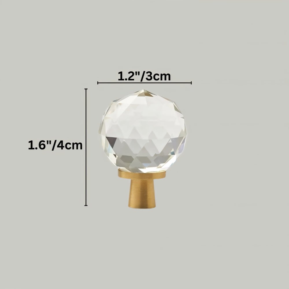 Residence Supply Vara Crystal Knob featuring a clear, faceted glass design for cabinet or furniture hardware.