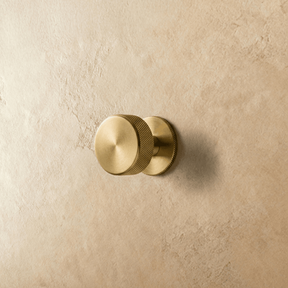 Residence Supply Varai knob and pull bar set, modern cabinet hardware with sleek metal finish for kitchen or furniture.