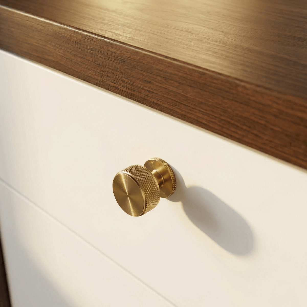 Residence Supply Varai knob and pull bar for cabinets, featuring sleek metal hardware for home and garden decor.