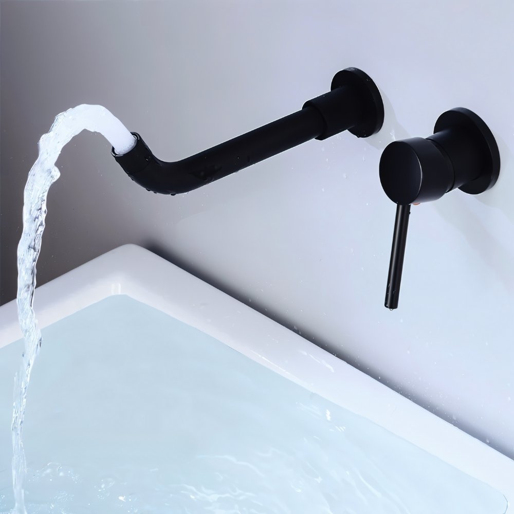 Vartay bathroom faucet by Residence Supply, chrome finish, modern design with single handle, mounted on a bathroom sink.