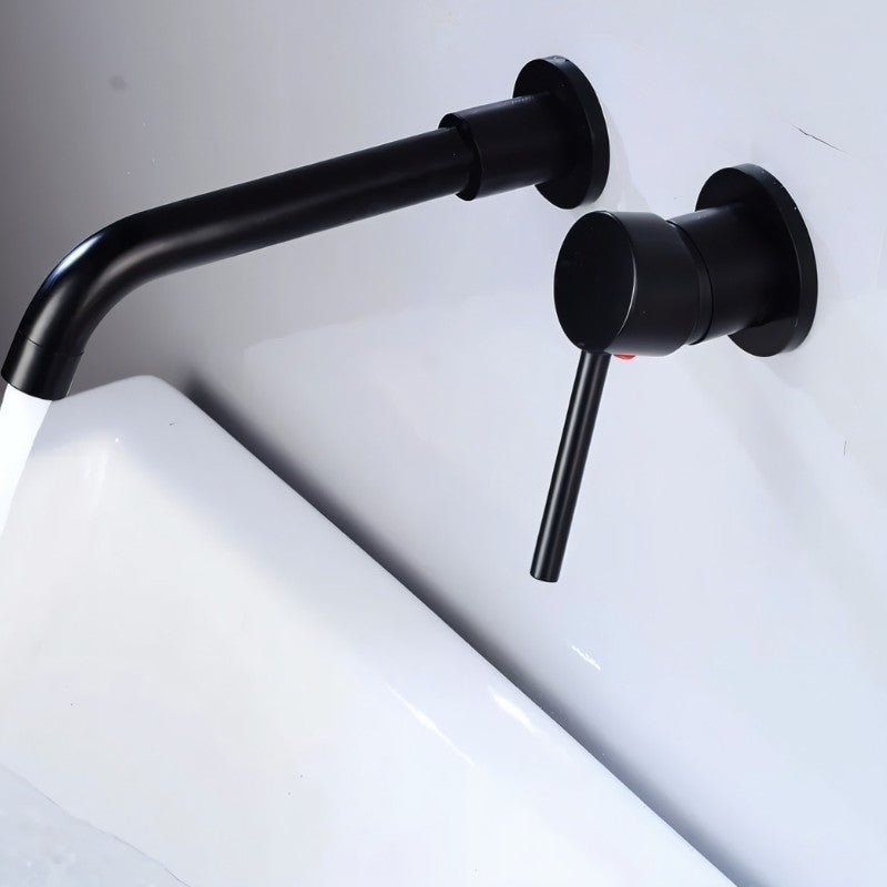 Modern Vartay Bathroom Faucet by Residence Supply with sleek chrome finish, mounted on a clean bathroom sink.