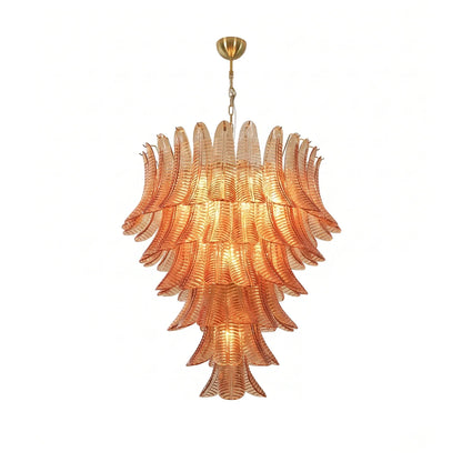 Verdine Amber Fern Leaf Chandelier
