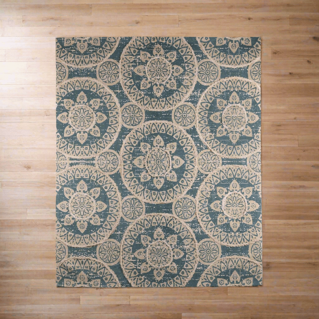 Vintage Boho Sun Pattern Handwoven Rug - Nuvé