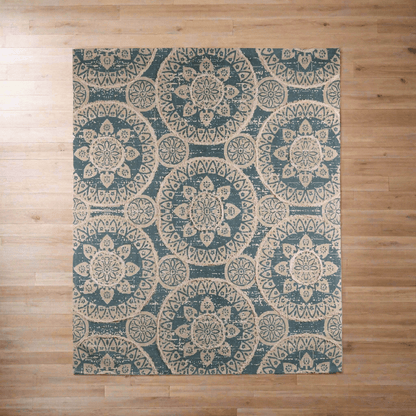 Vintage Boho Sun Pattern Handwoven Rug - Nuvé