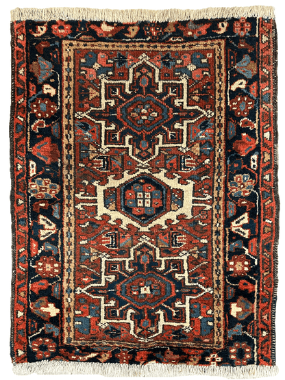 Vintage Persian Karaja Heriz Runner 24”x33” - Nuvé