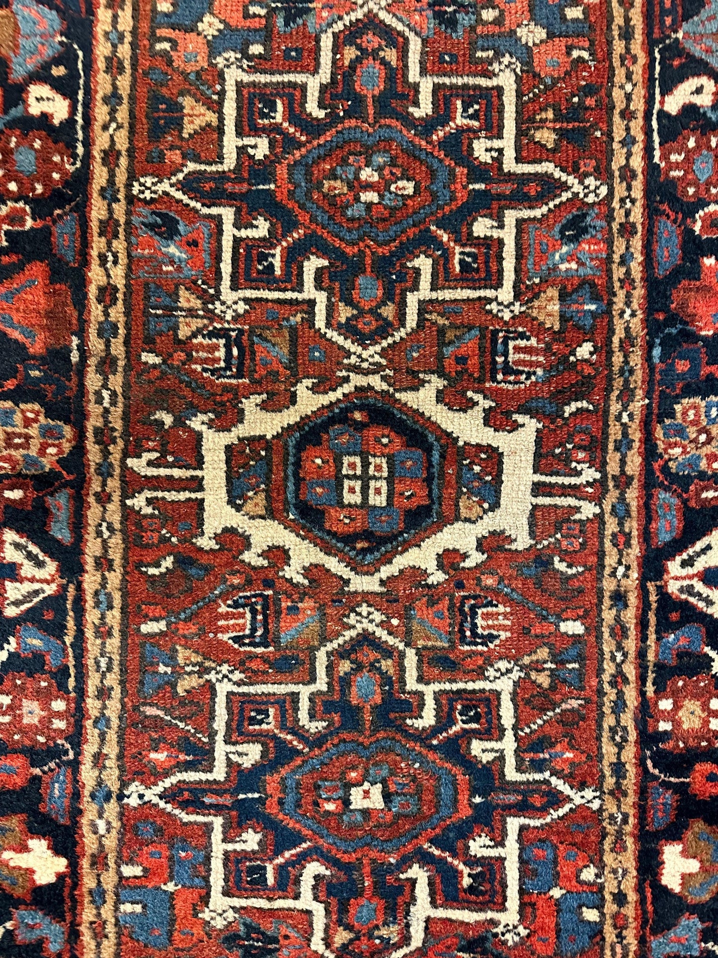 Vintage Persian Karaja Heriz Runner 24”x33” - Nuvé