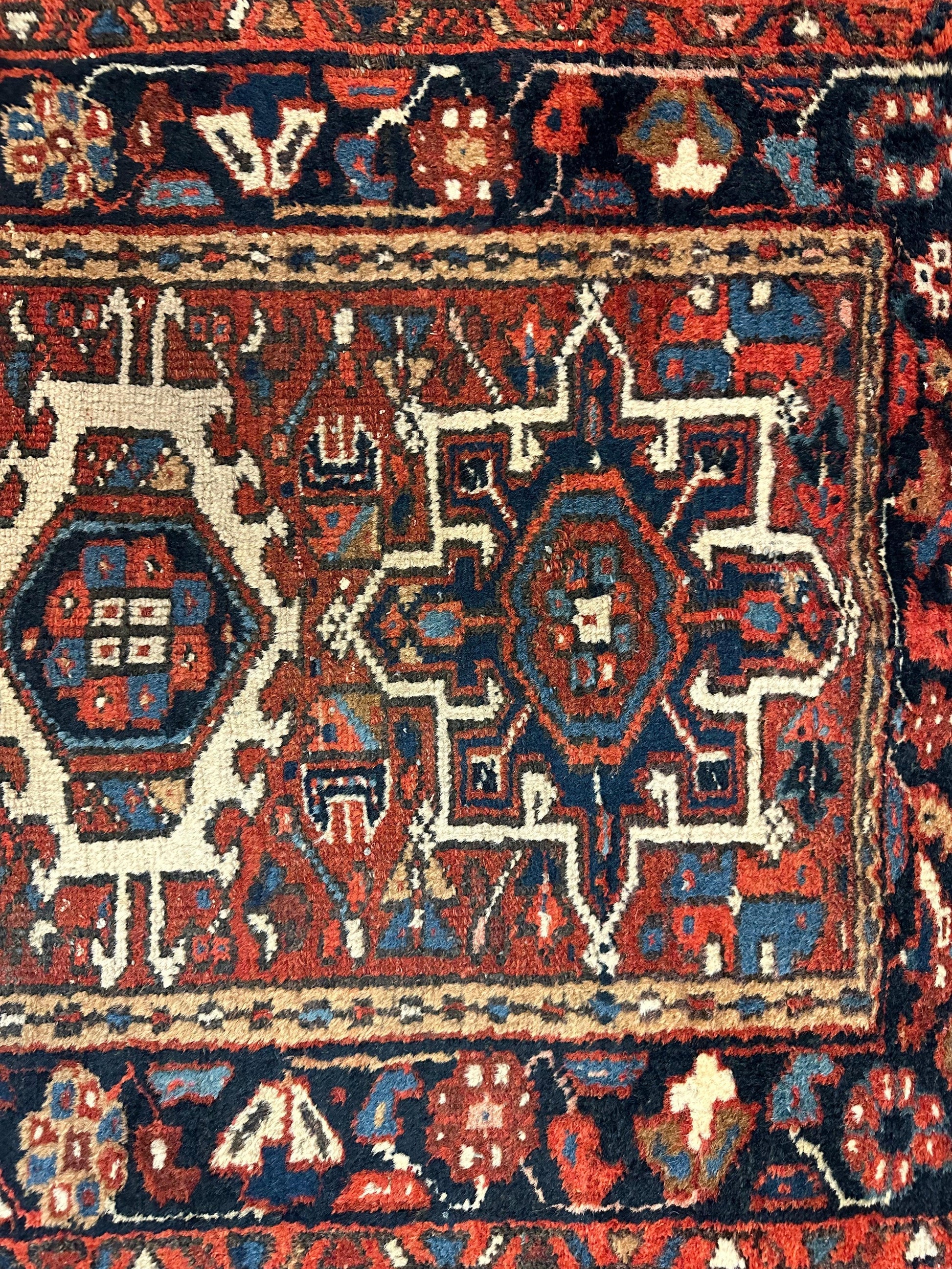 Vintage Persian Karaja Heriz Runner 24”x33” - Nuvé