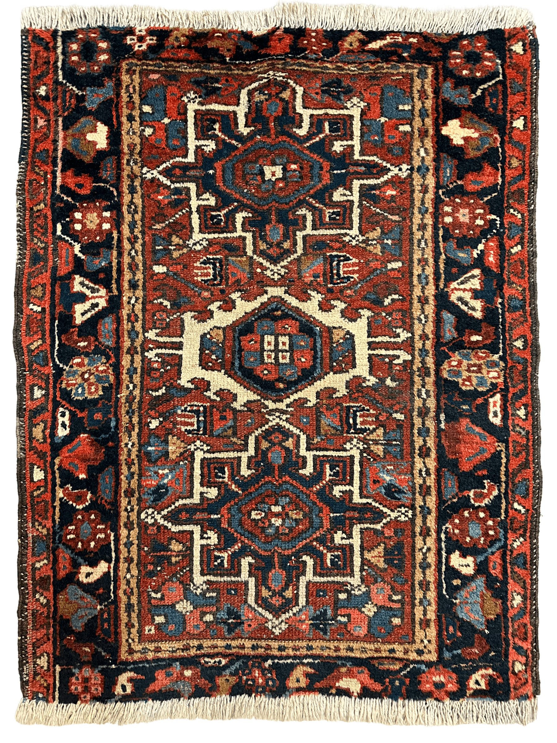 Vintage Persian Karaja Heriz Runner 24”x33” - Nuvé
