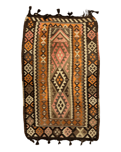 Vintage Persian Tribal Qashqai Kilim Rug 3’ x 5’ - Nuvé