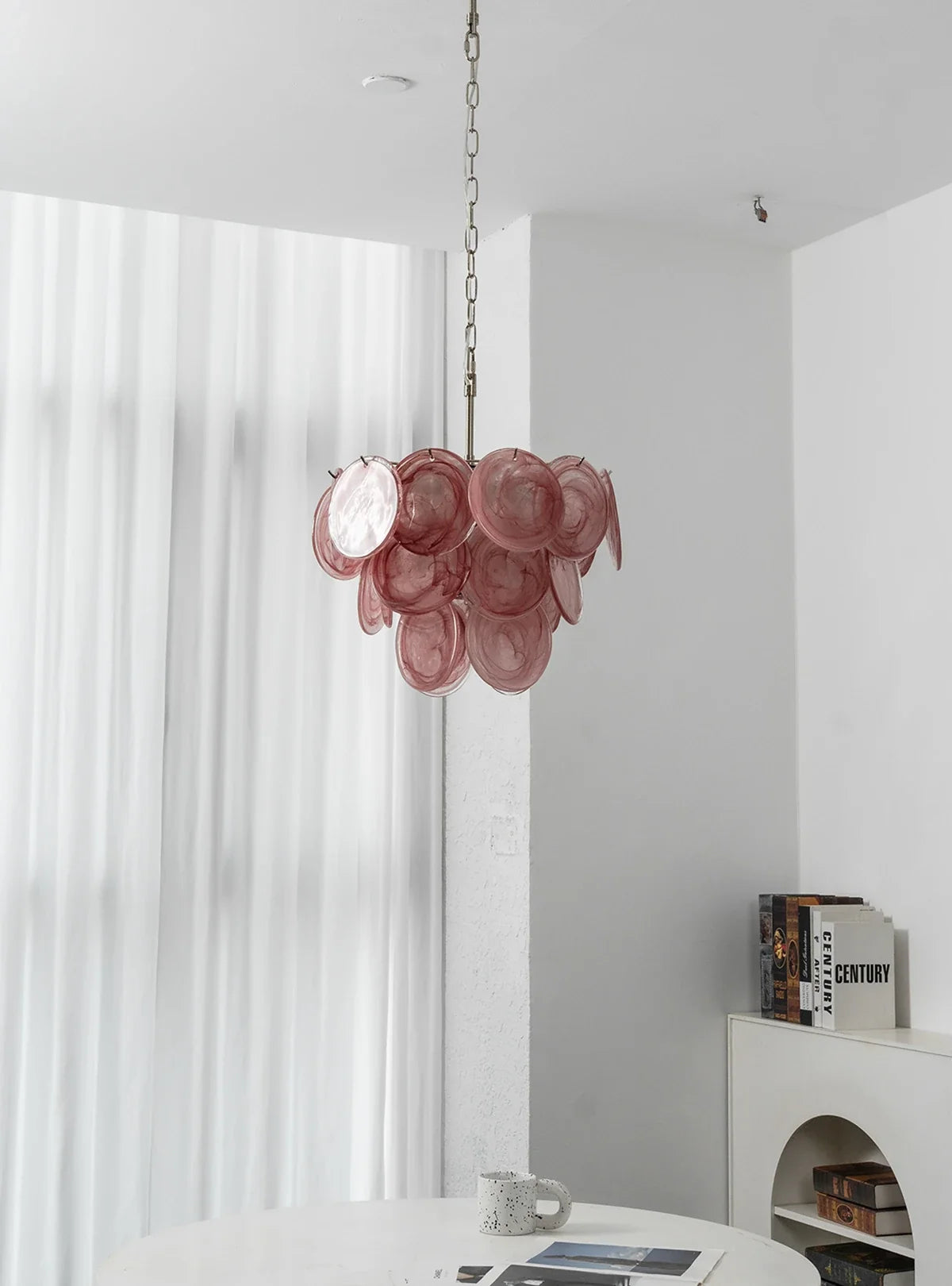 Retro Glass Disc Chandelier