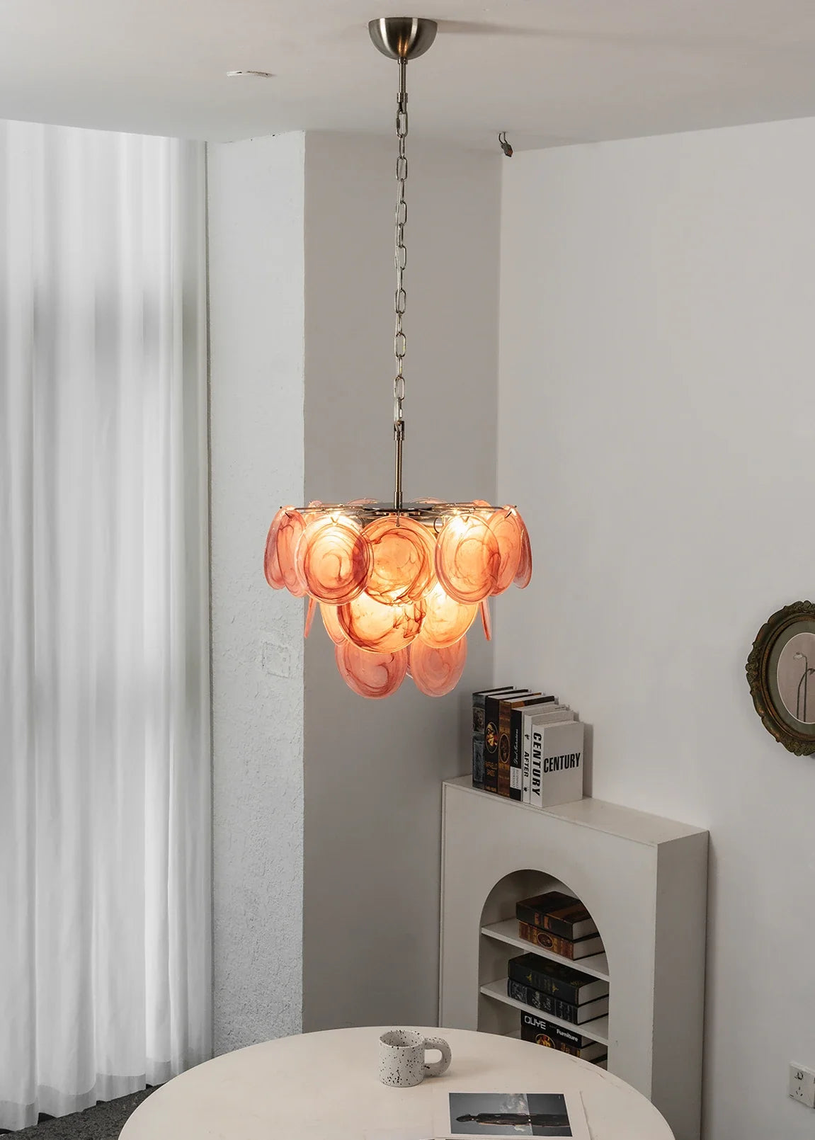 Retro Glass Disc Chandelier