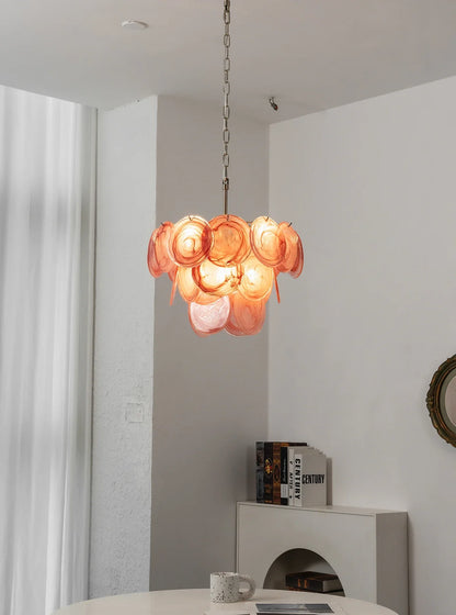 Retro Glass Disc Chandelier