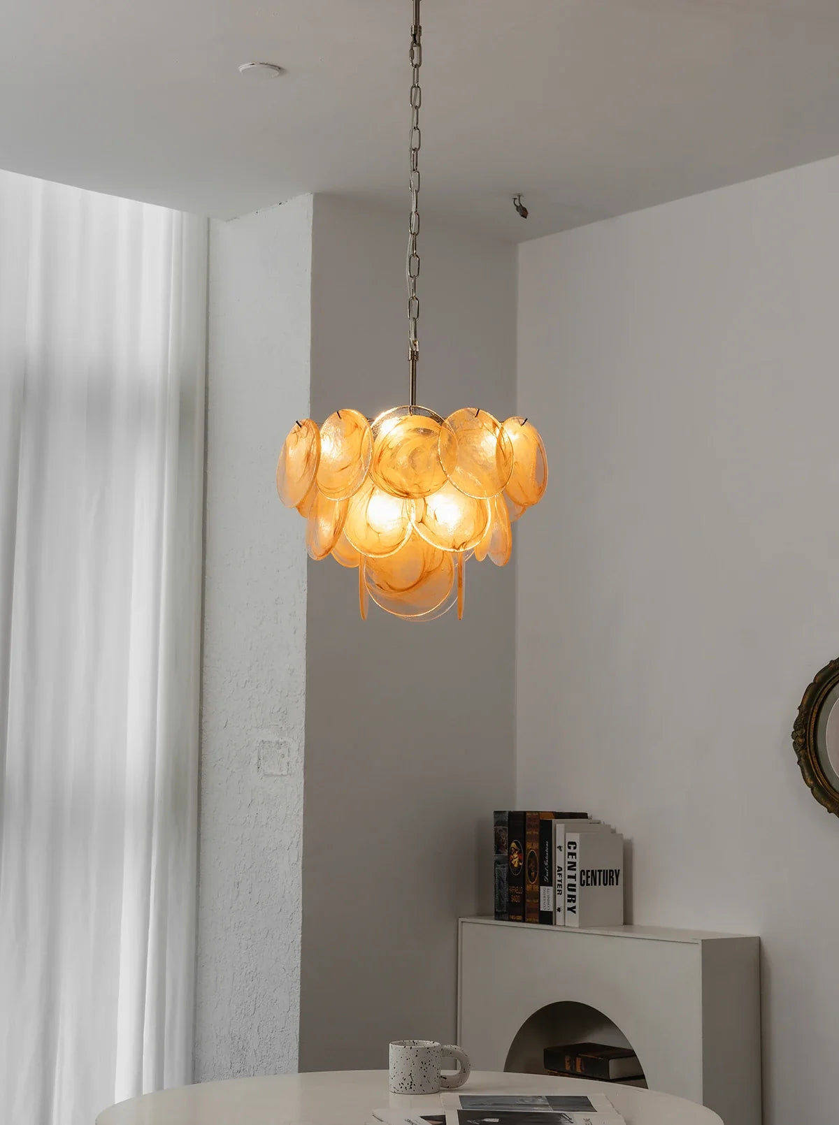 Retro Glass Disc Chandelier