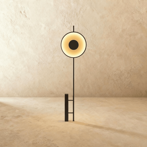Modern Xyloft Floor Lamp by Residence Supply with a sleek metal base and fabric shade, ideal for living room or reading nook lighting.