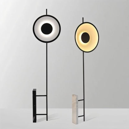 Residence Supply Xyloft Floor Lamp with halo-style design, featuring a sleek metal stand and modern lighting for living room decor.