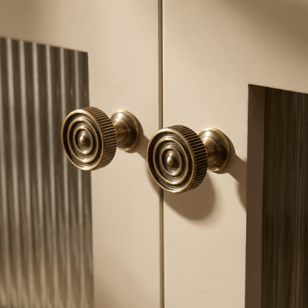 Yasha knob and pull bar by Residence Supply, modern cabinet hardware in matte black finish for kitchen or furniture cabinets.
