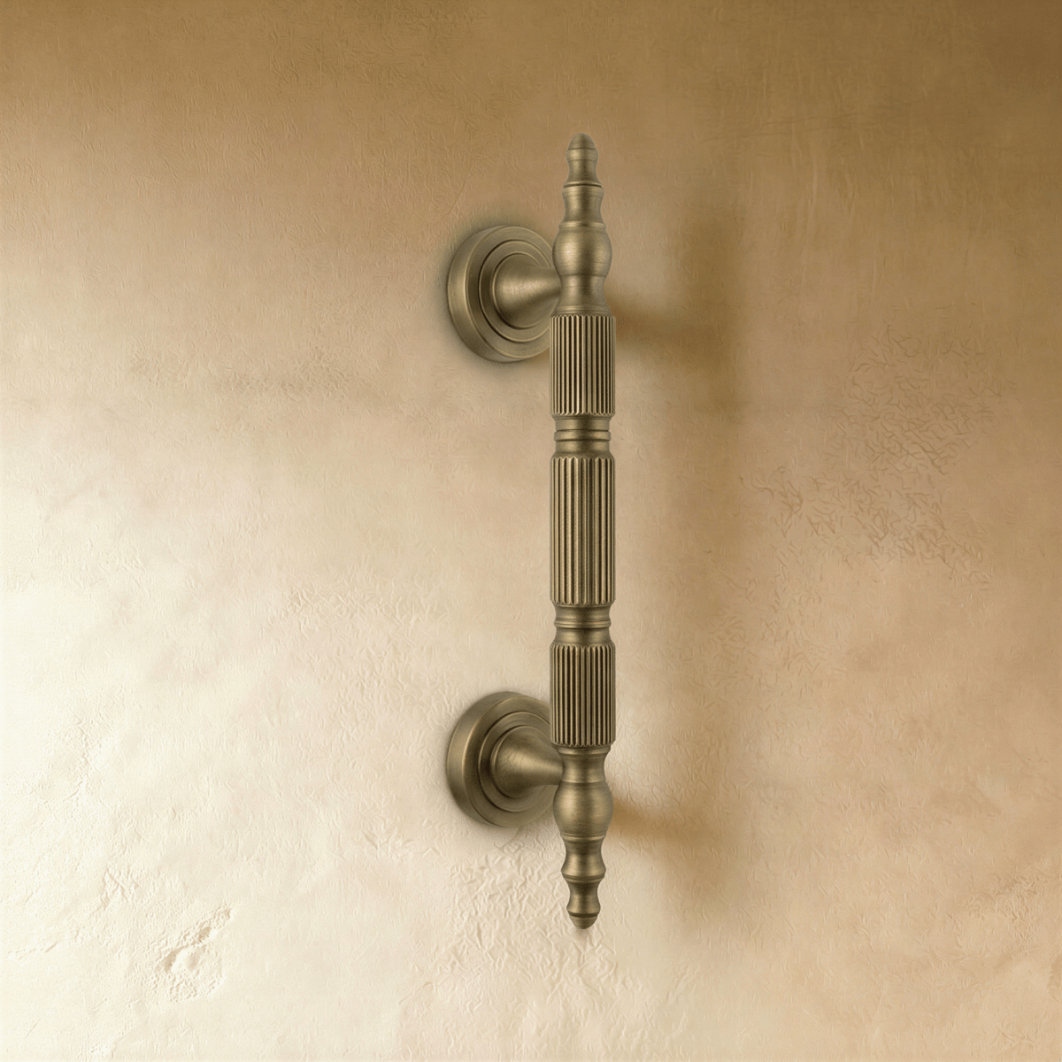 Yasha Knob and Pull Bar set from Residence Supply, stylish cabinet hardware with brushed metal finish for home and garden furniture.