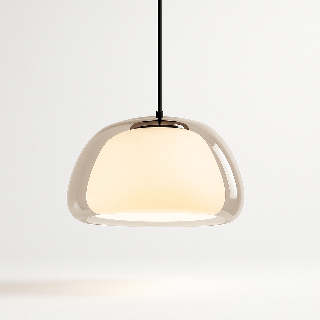 Modern Zabda pendant light by Residence Supply featuring a sleek design with a metal finish and adjustable hanging cords.