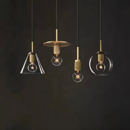 Zafiris Pendant Light by Residence Supply hanging with a sleek, modern design featuring a metal shade and exposed bulb.