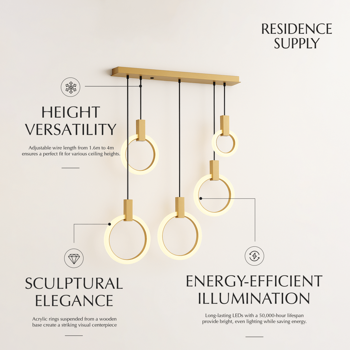 Zalaph Chandelier by Residence Supply featuring elegant design with multiple light fixtures and intricate metal detailing.
