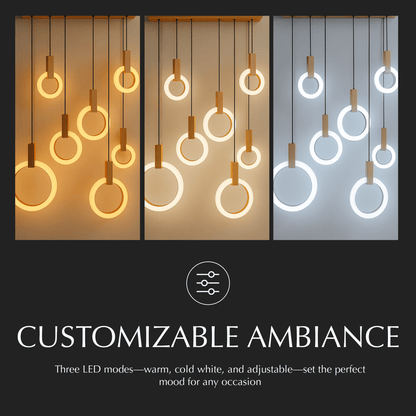 Zalaph Chandelier by Residence Supply featuring a modern design with multiple hanging light fixtures and decorative metal accents.