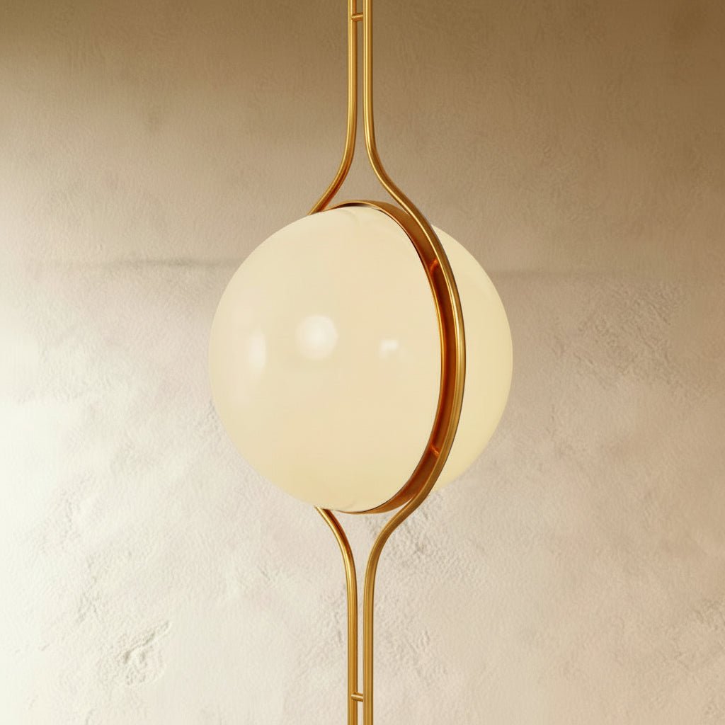 Modern Zuru Floor to Ceiling Lamp by Residence Supply, featuring sleek design and tall structure suitable for living spaces.