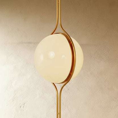 Modern Zuru Floor to Ceiling Lamp by Residence Supply, featuring sleek design and tall structure suitable for living spaces.