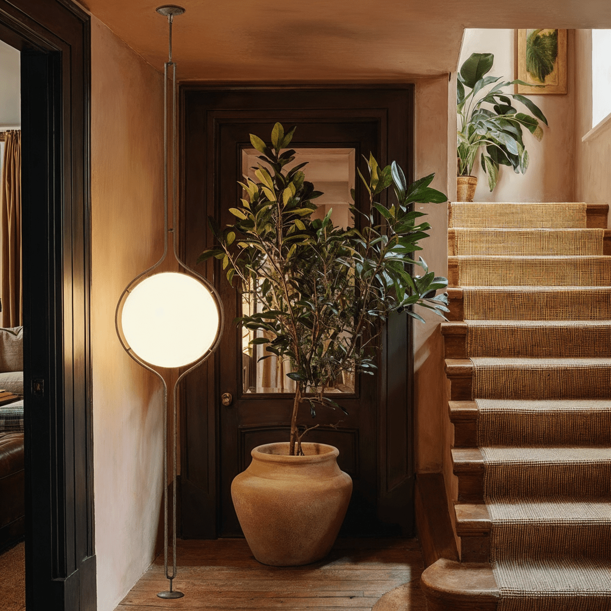 Modern Zuru Floor To Ceiling Lamp by Residence Supply, featuring sleek design and adjustable height for stylish lighting.